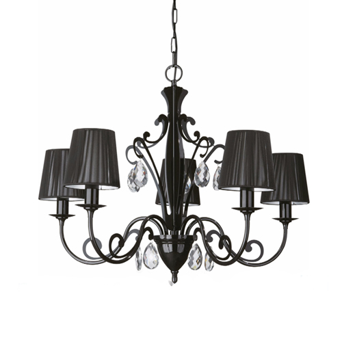 36680 chandelier black 5x40W 240V