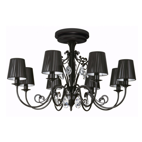 36421 chandelier black 8x40W 230V
