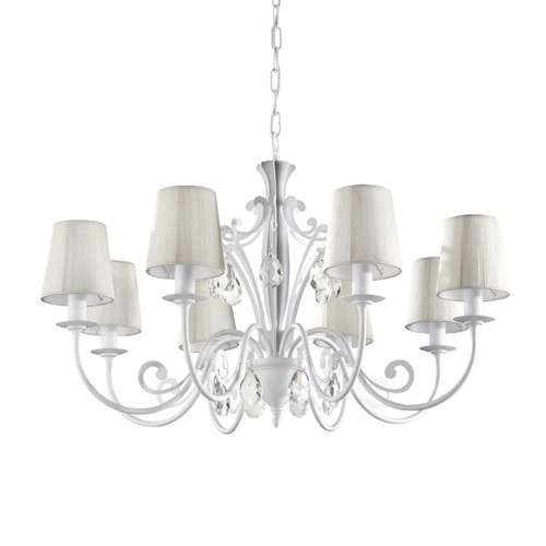 36681 chandelier white 8x40W 240V